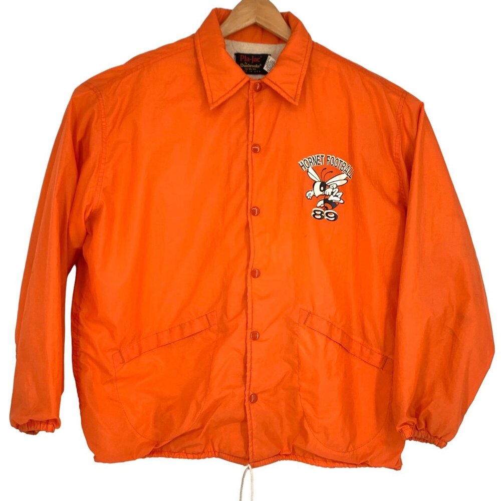 Vintage Pla-Jac by Dunbrooke Windbreaker Jacket XL Hawthorne Hornets Football 89